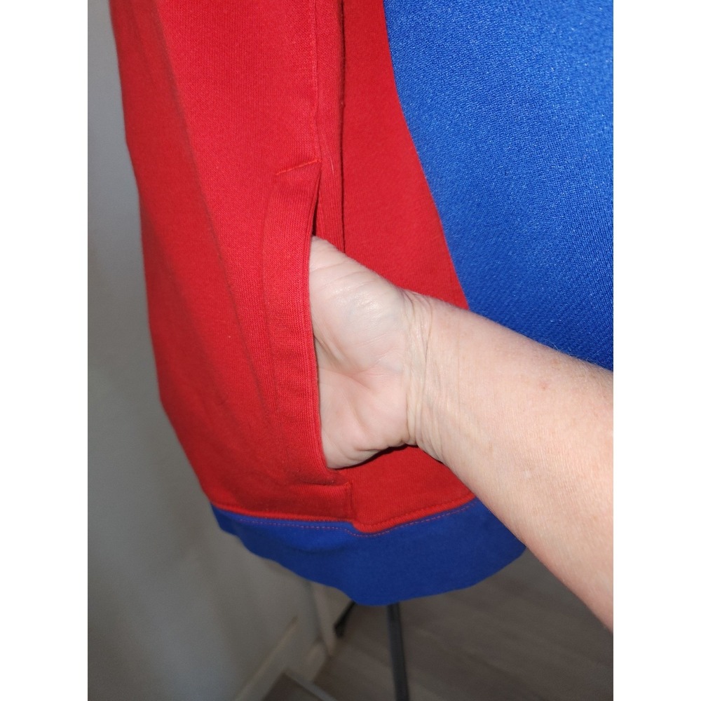 Adidas LA Clippers Courtside Full Zip Hoodie Red Royal Blue NBA Fleece Mens L - Picture 10 of 10